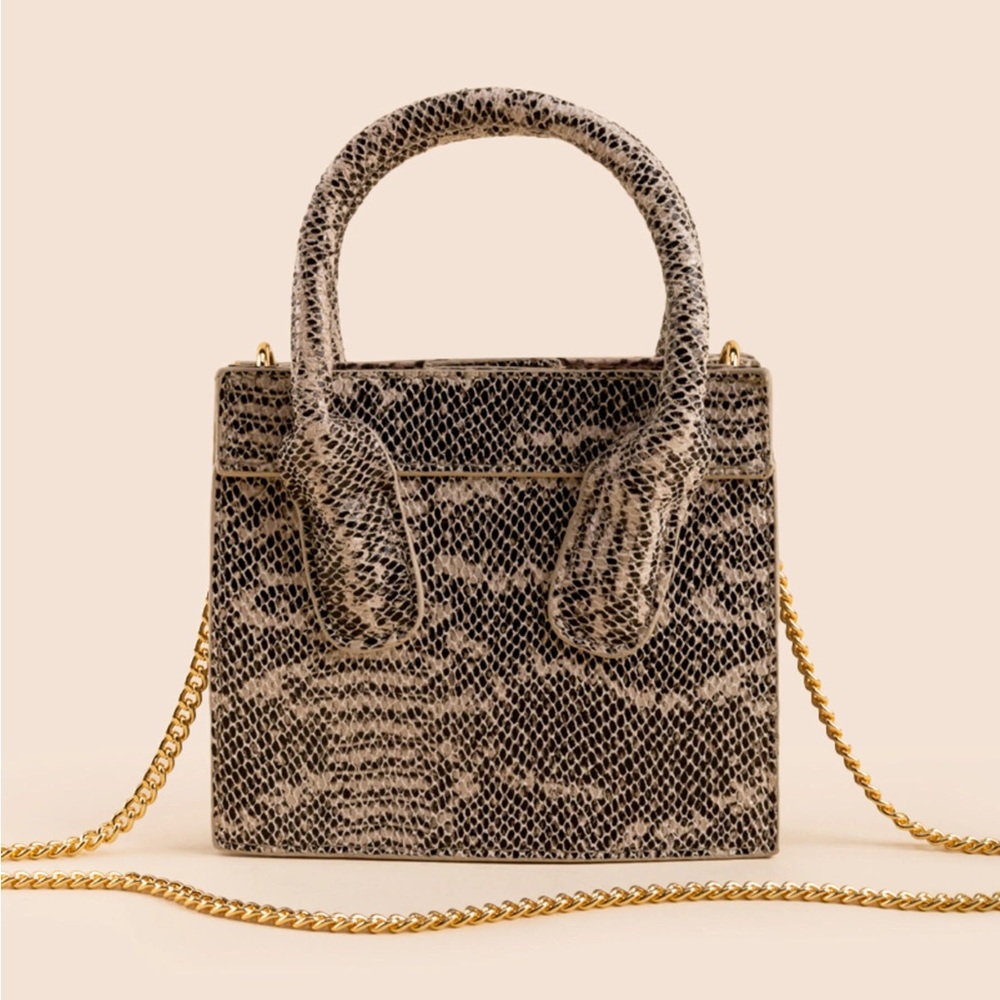 NWT Francesca’s Mini Snake Print Tote